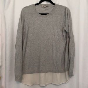 LOFT mixed media sweater